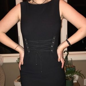 Like New! Divided by H&M Black Bodycon Lace Up